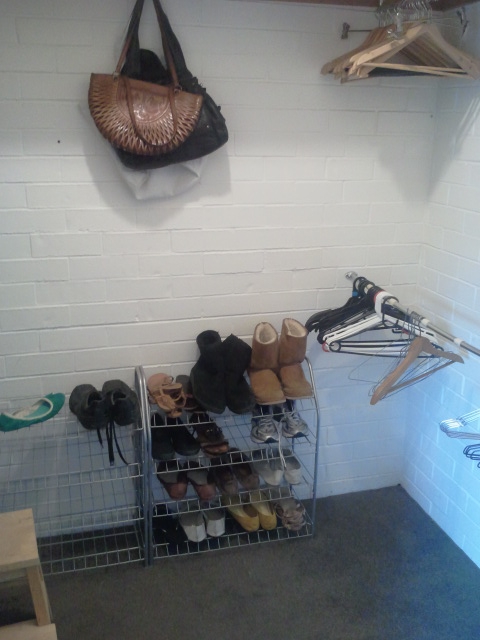 Nearly empty walk in robe