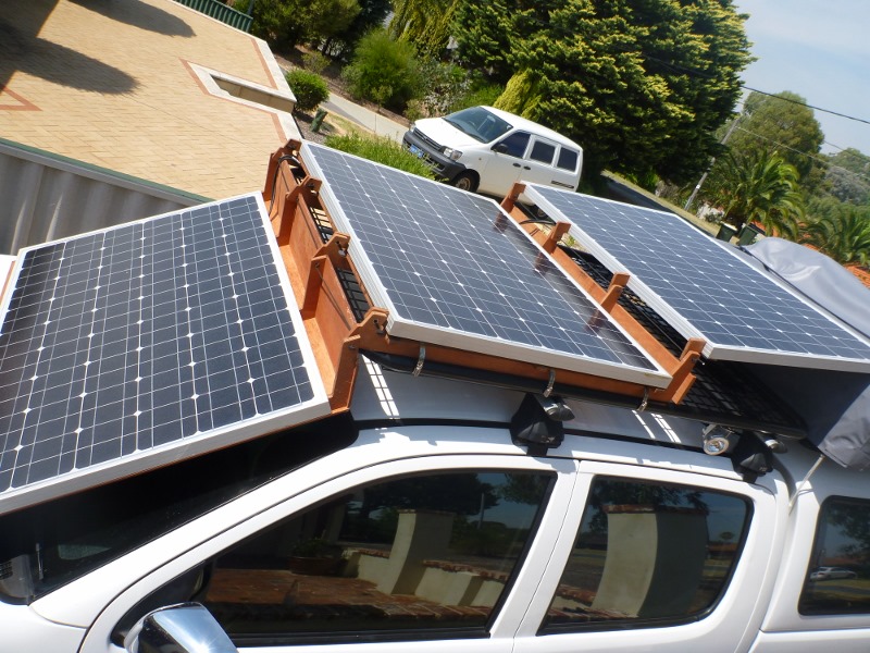 solar panels roof of hilux