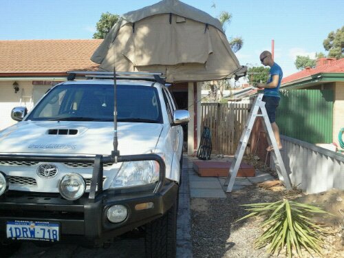 Roof top tent mounted