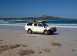 Sharni driving lucky bay Cape Le Grande