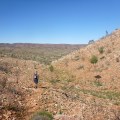 Walking the Larapinta Trail near Ellery Creek Big Hole
