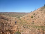 Walking the Larapinta Trail near Ellery Creek Big Hole