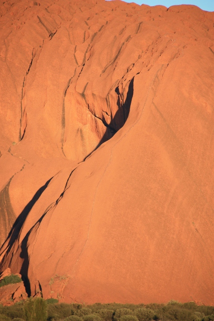 Uluru - shot of the path at its steepest point