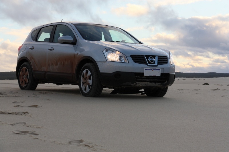 damage to front of vehicle after driving on sand