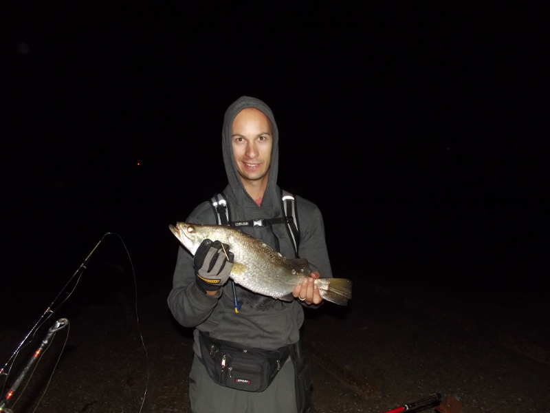 joe with barra at shady camp