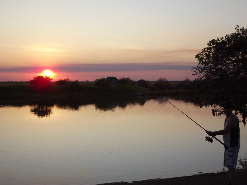 Malcolm fishing at shady camp