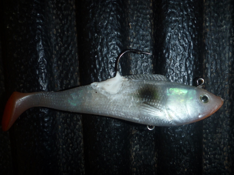 soft plastic lure repaired