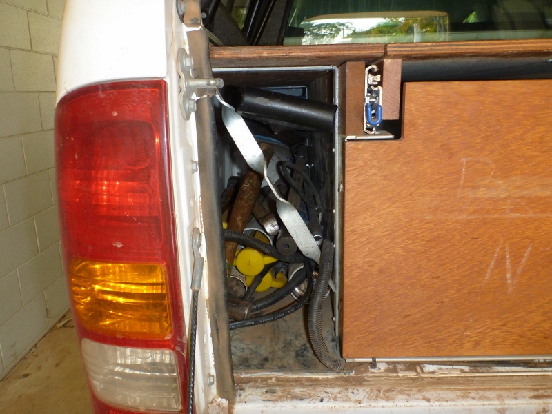 left side storage drawers