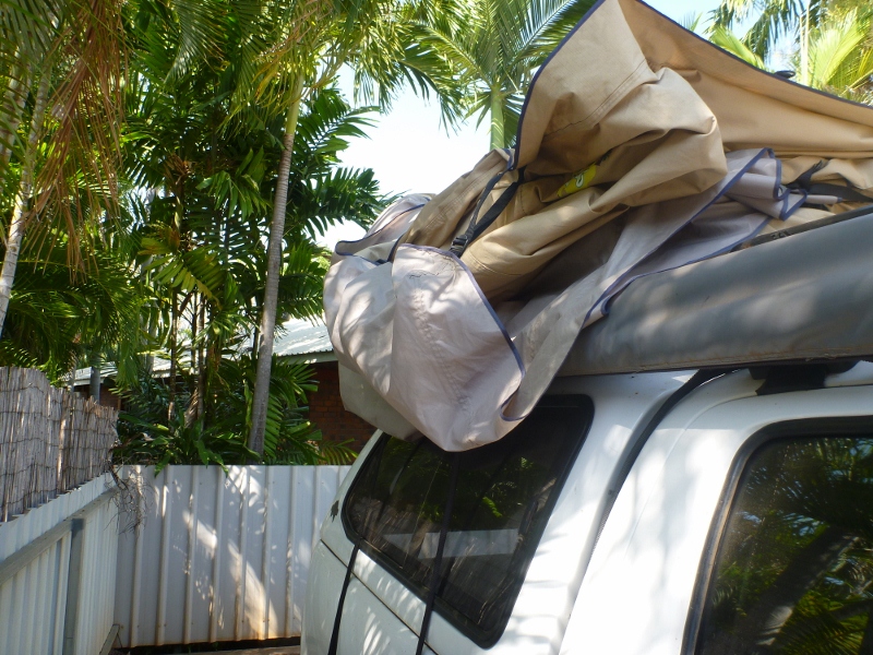 roof top tent needs tucking