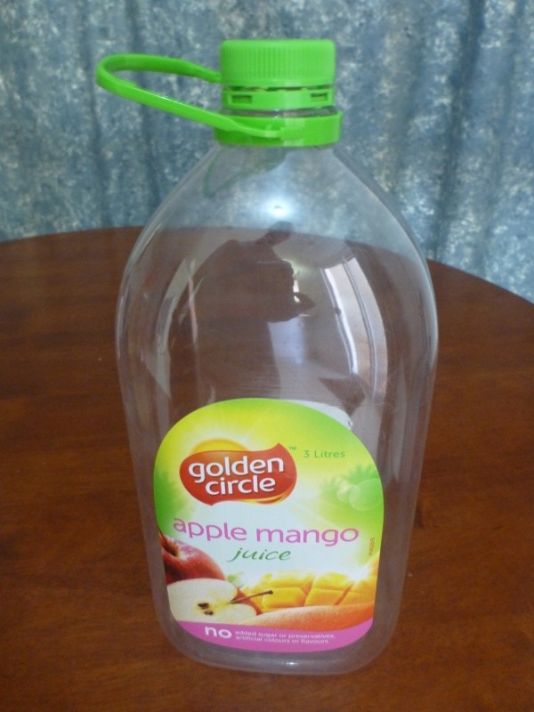 clean, empty 3 litre bottle