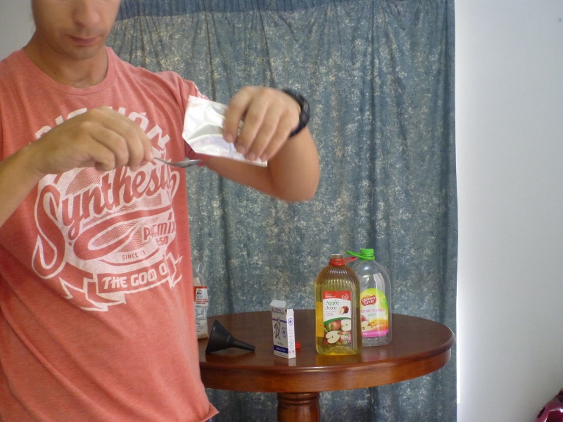 measuring yeast for cider