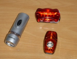 bike torch and tail lights