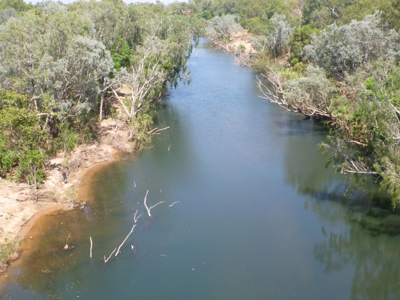 katherine river from railway bridge