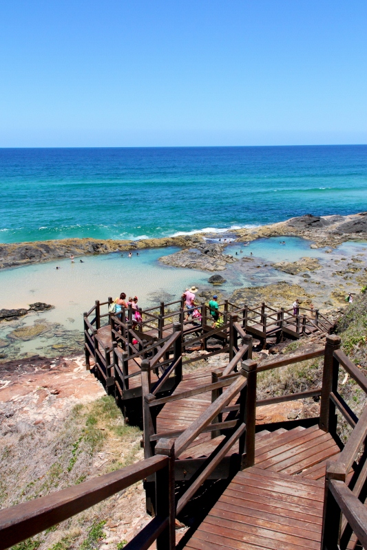 champagne pools boardwalk, fraser island
