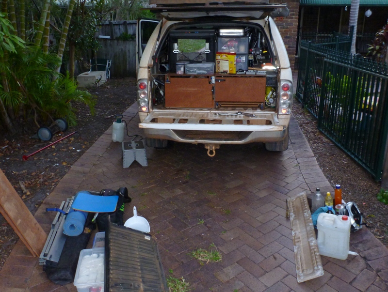 tailgate handle fix in progress