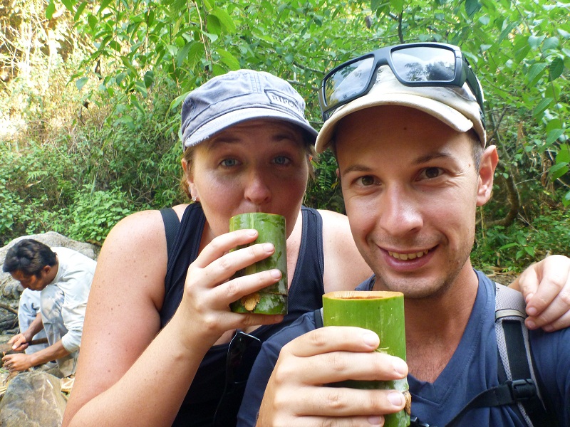 thailand trek drinking tea