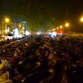 Vientiane scooter parking at night
