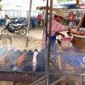 bbq pork at vang vieng markets