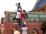 loading the bus in luang namtha