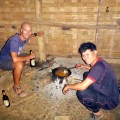 luang namtha hill village cooking dinner