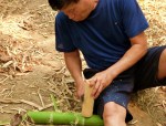 luang namtha trekking making bamboo cups