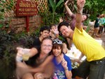 party outside our guesthouse in laos