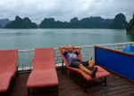 top deck in ha long bay