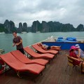 top deck in ha long bay