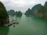 view from cave lookout over ha long bay