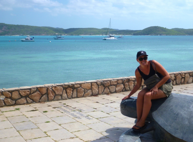 sharni with turtle on thursday island
