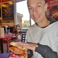 Joe’s Double Bypass Burger with 10 slices of bacon, Heart Attack Grill, Freemont Street Las Vegas