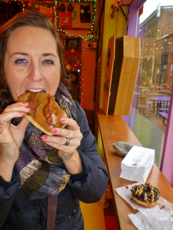 Maple Bacon Doughnut from the famous Voodoo Doughnuts