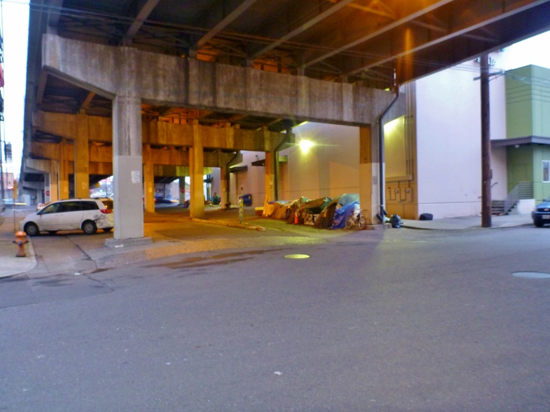 One of the many homeless camps around Portland