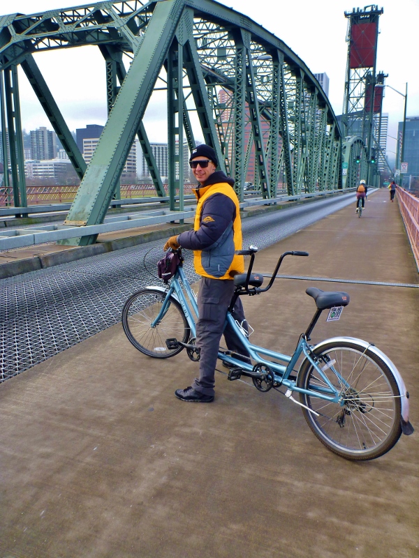 Tandem Biking, Steel Bridge