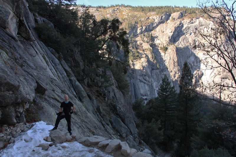 hiking though yosemite national park