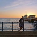 santa monica pier sun set