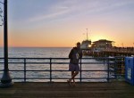 santa monica pier sun set