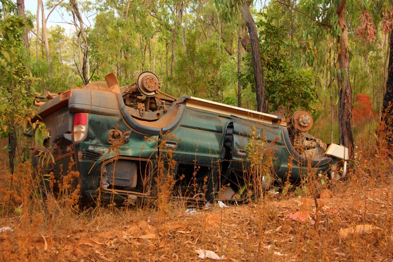 13 toyota prado outback wreck telegraph road near moreton
