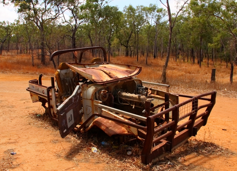 4 toyota landcruiser 40 wreck 1975 cape melville national park