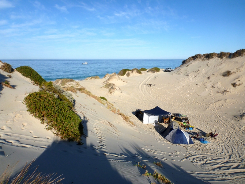 quad copter over camp at wilbinga
