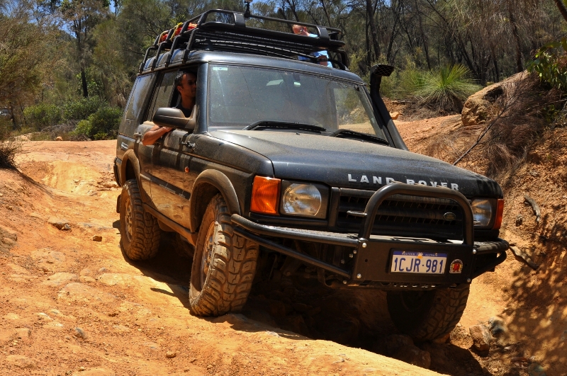 down the rutted track