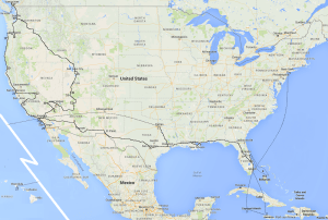 USA outbackjoe route map