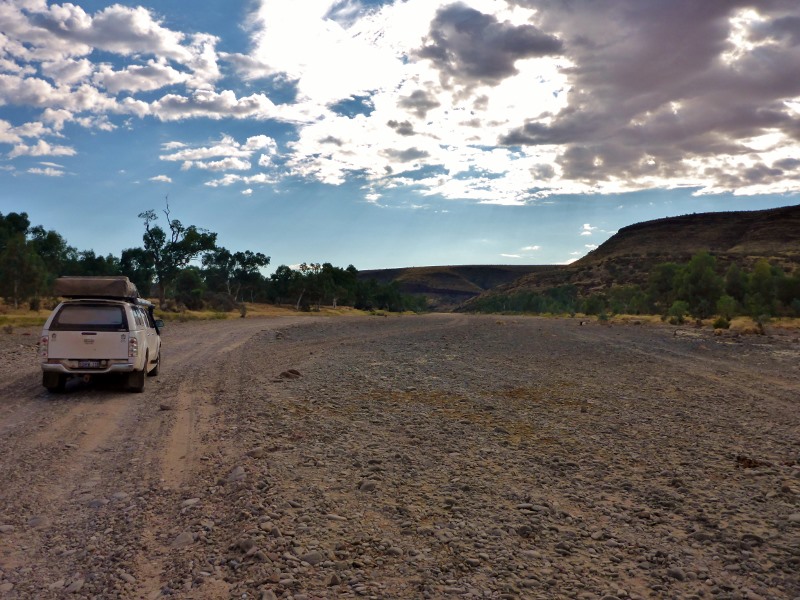 Driving on Finke River