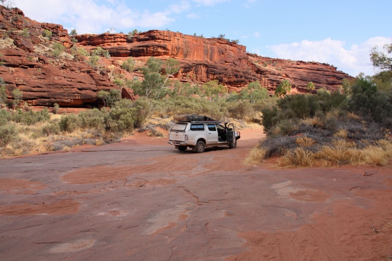 driving to palm valley