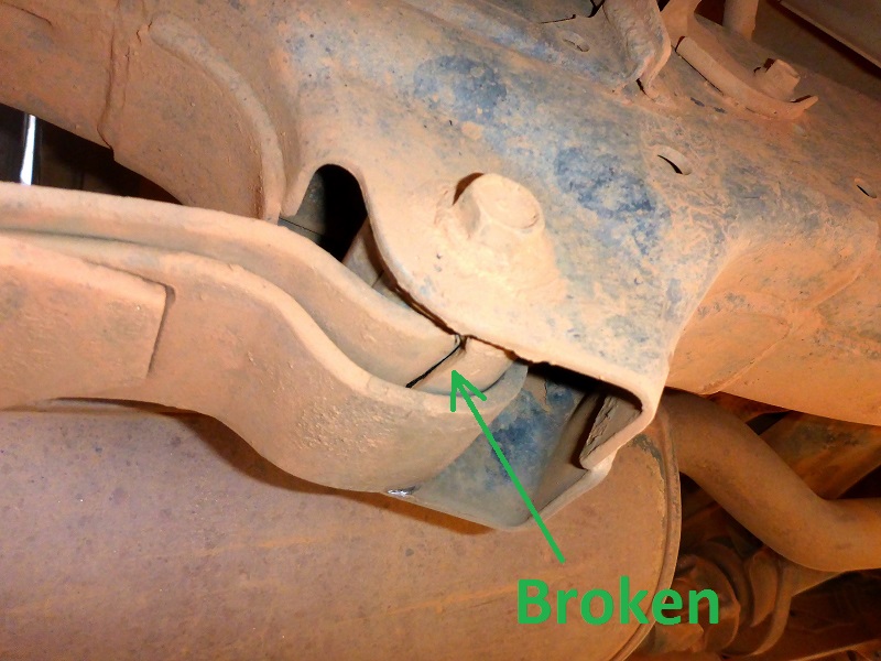 broken leaf spring found at derby caravan park