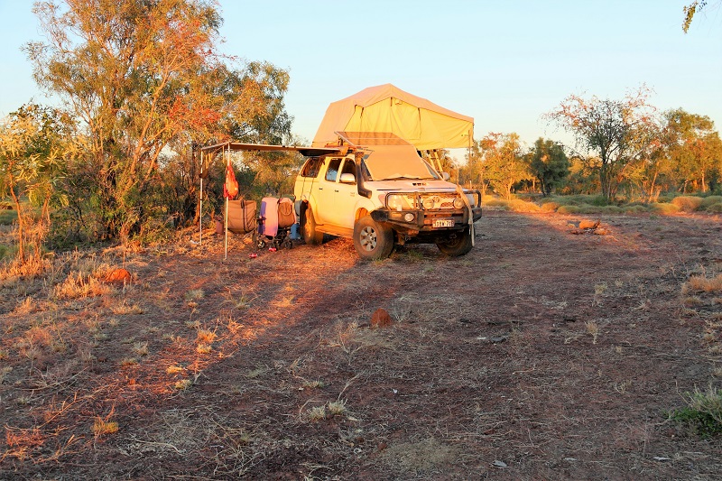 camping at telegraph pool fitzroy river