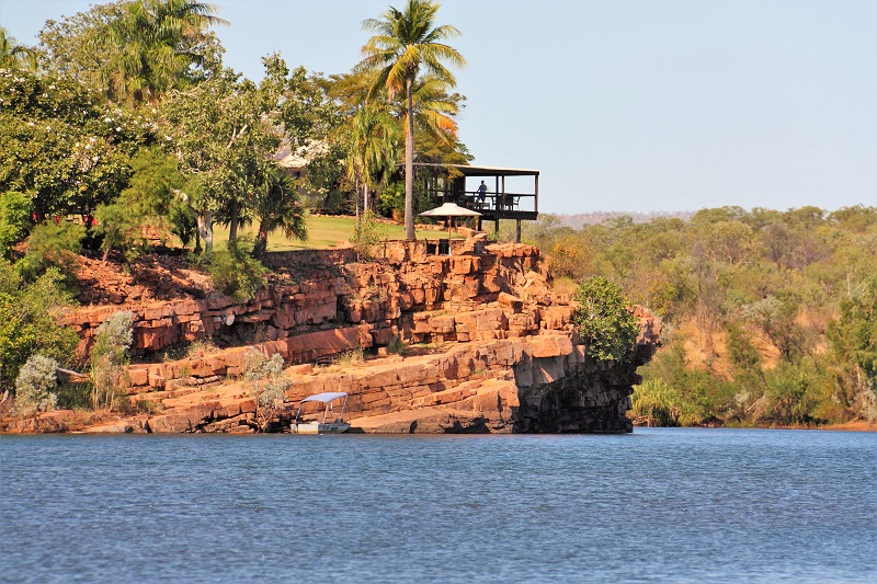 el questro homestead from chamberlain river crossing
