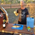 preparing dinner at king edward river