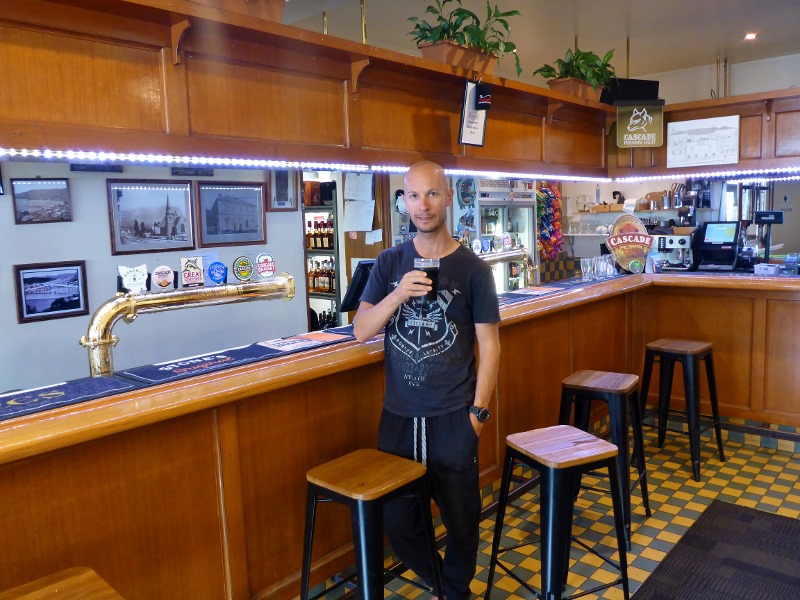 cascade hotel drinking beer