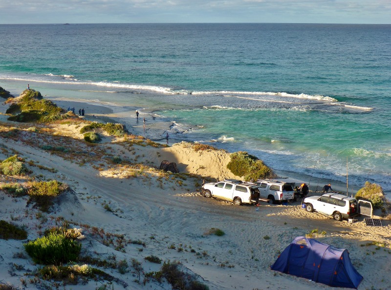 camp at beach